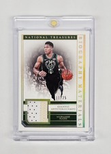 MINT /25 GAME USED JERSEY PATCH 2018-19 National Treasures Giannis Antetokounmpo