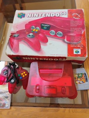 Nintendo 64 N64 Watermelon Red Funtastic Series Console in Box READ DESCRIPTION 