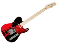 U2 Bono Autographed "Under The Blood Red Sky" 1/1 Fender Tele Graphics Guitar