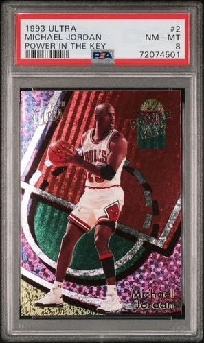 1993 Ultra Power In The Key Michael Jordan #2 PSA 8 NM-MT