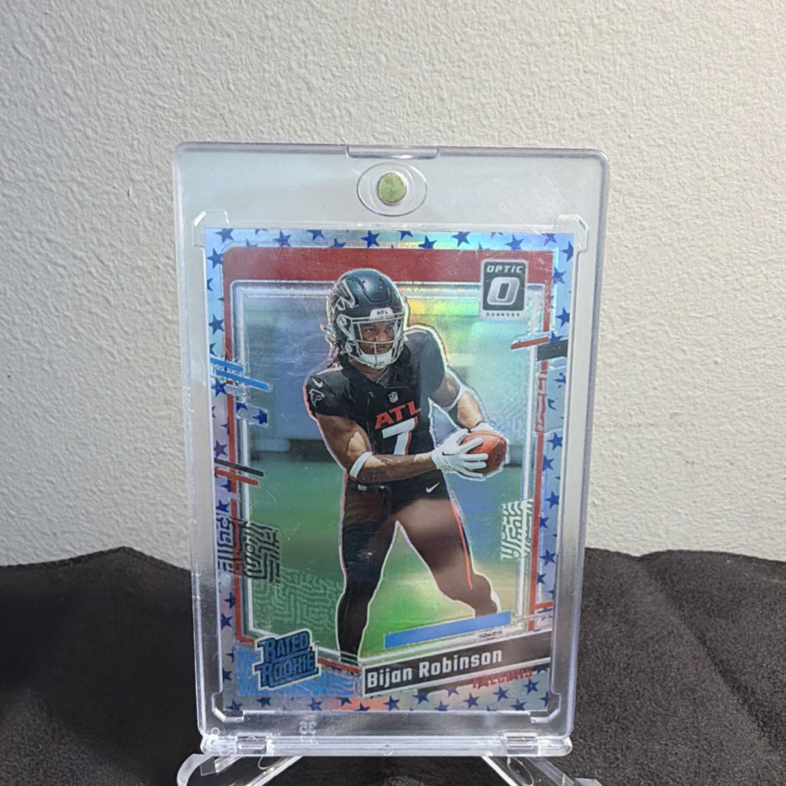 Panini 2023 Donruss Optic Bijan Robinson #206 Rated Rookie Stars Prizm Falcons