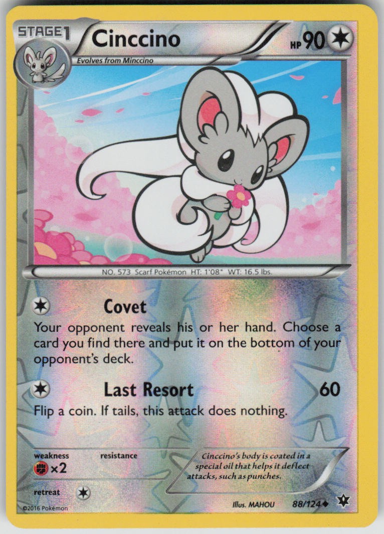Pokemon Cinccino (88) Uncommon XY - Fates Collide 88/124 LP