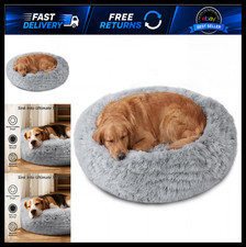 JOLLYVOGUE Calming Dog Bed Medium Size Dog, 31in Donut Washable Medium Pet Bed,