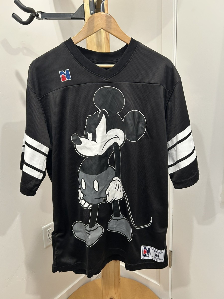 NEFF Disney Mickey Mouse size M Football Jersey Black/White. | eBay