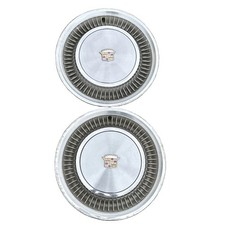 1974 1975 Cadillac Deville Calais Turbine Vaned Wheel Cover Hubcap Pair