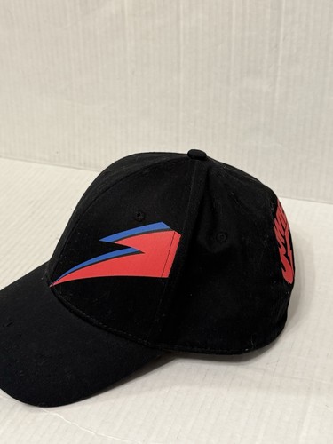 David Bowie snap back hat cap black lightning bolt H3 Headwear