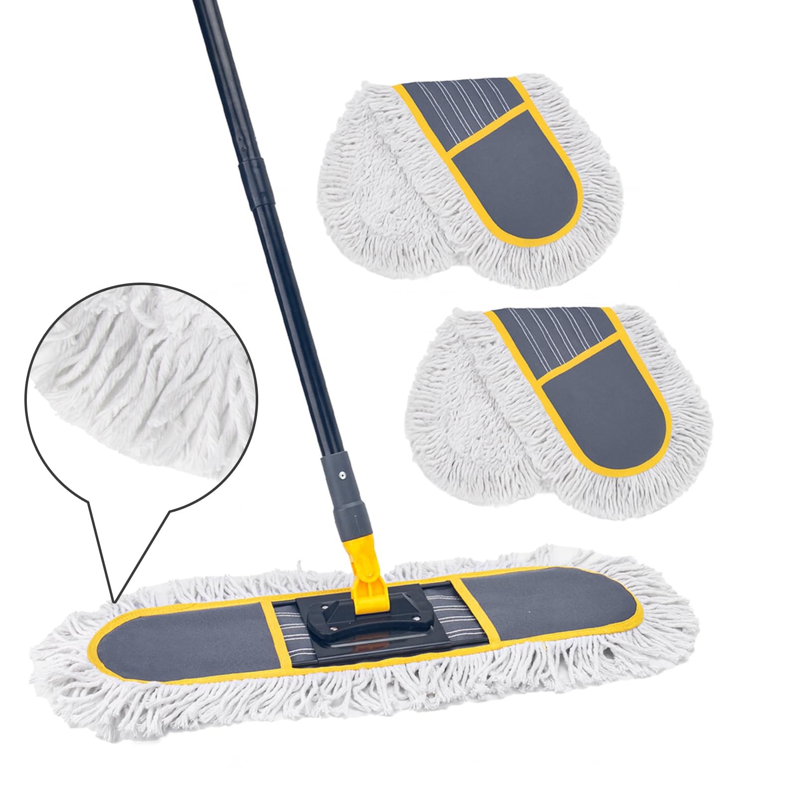 24" Commercial Dust Mop for Floor Cleaning,Heavy Duty Floor Duster Sweeper Br...