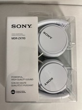 Official Sony WIRED Quick Folding Stereo Headphone MDR-ZX110  WHITE  NEW