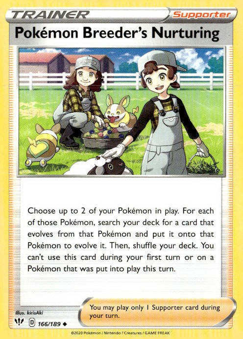 SWSH03: Darkness Ablaze #166/189 Pokemon Breeder's Nurturing