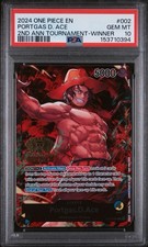 2024 ONE PIECE PROMOS 2ND ANNIVERSARY TOURNAMENT-WINNER PORTGAS D. ACE PSA 10