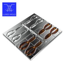 Bait DIY Fishing Mold Soft Plastisol Creature K012 4inch 4cavity