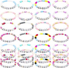 64 Pcs Inspirational Friendship Bracelets Bulk Adjustable Colorful Motivation...