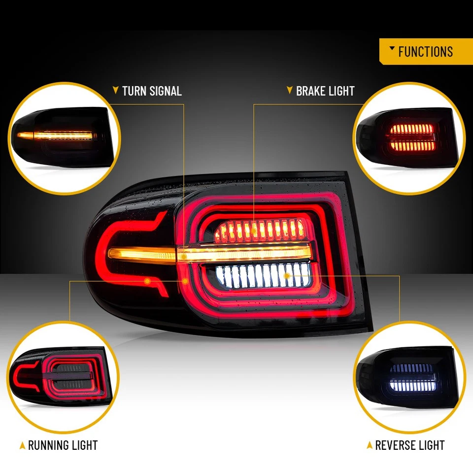VLAND Smoke LED Taillights Brake Lamp For Toyota FJ Cruiser 2007-2014 Sequential - Image 3 of 4