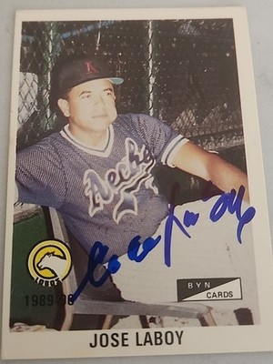 Jose Laboy Signed 1989-90 BYN Puerto Rico Winter League - #198