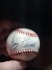 Jimmy Piersall Signed Bobby Brown OAL Baseball Auto