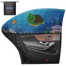 Car Window Shades 2 Pack -Side Sun Shades, 27.2" x 39.8", Ocean Blue