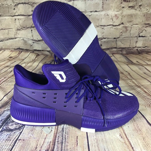Adidas Dame 3 Damian Lillard Basketball Shoes Purple/White Adidas Dame 3 Damian Lillard Basketball Shoes Purple/White