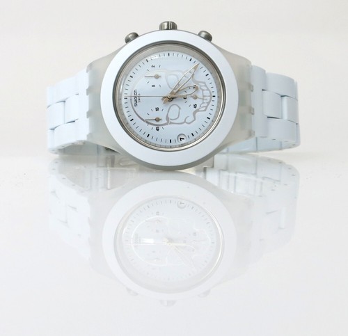 FULL BLOODED WHITE SKULL - Swatch Diaphane Chrono - SVCW4000AG - NEU - Bild 3 von 3