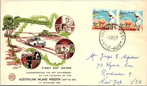 Australia 1962 FDC - 50th Anniv, Australian Inland Mission - F12666