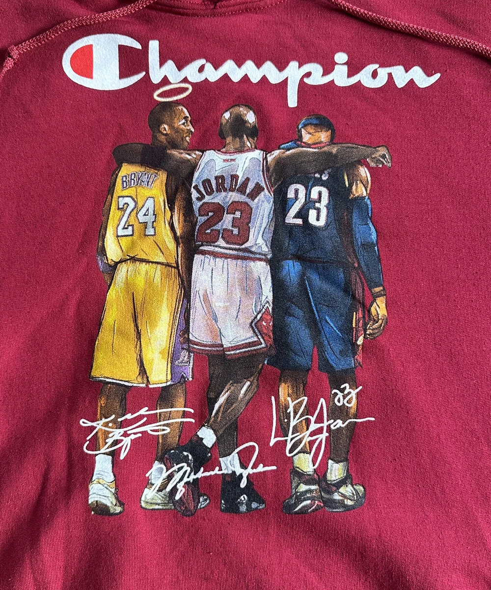 Champion hoodie kobe jordan lebron hotsell