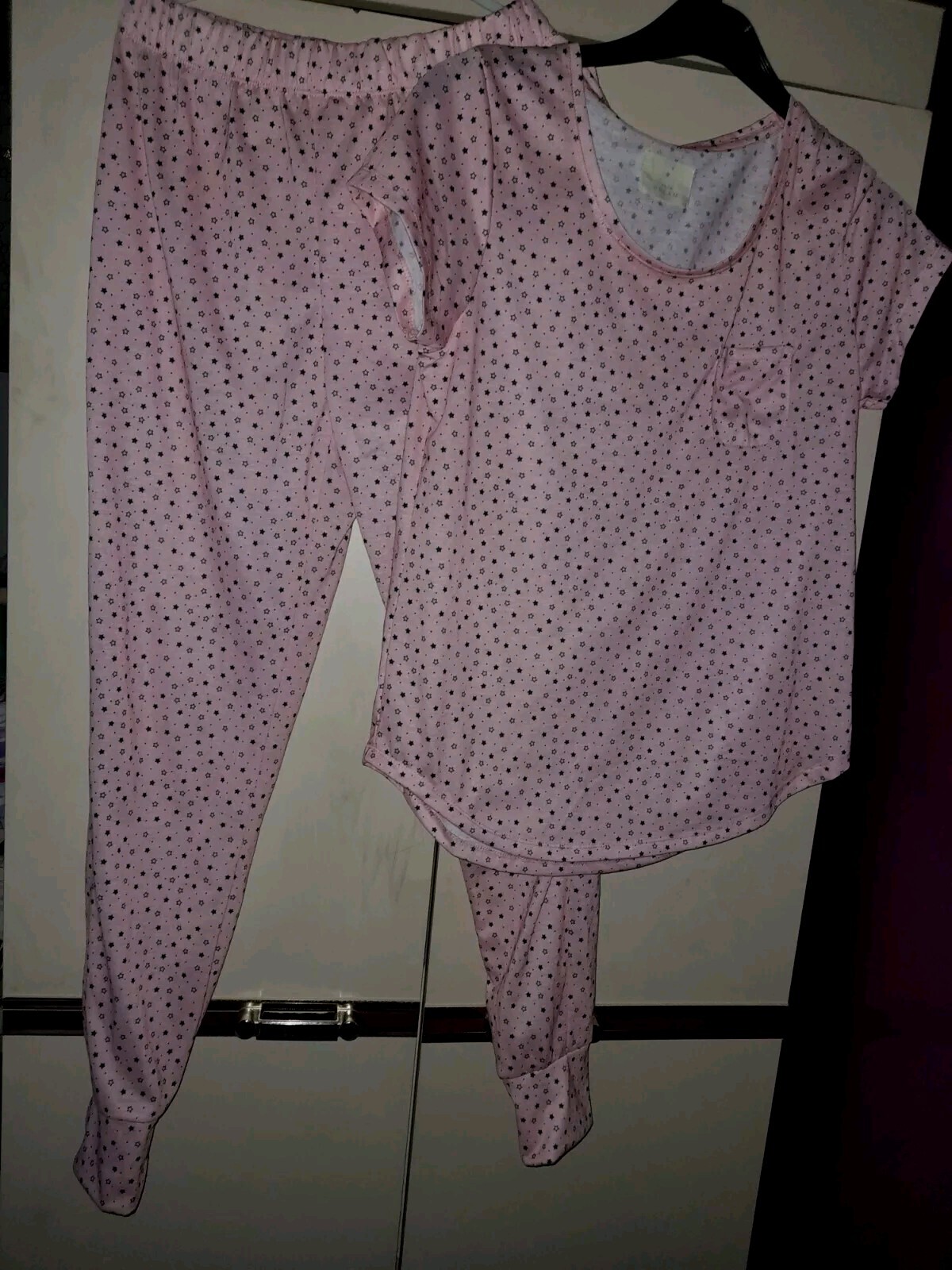 PINK WITH STARS TIME TO DREAM SHORT SLEEVE PJS SIZE XS MATALAN  BRAND NEW