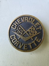 Vintage Chevrolet Corvette 1970's Solid Brass Belt Buckle 2 3/4"