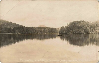 Postcard Potash Kettle Mountain in Distance Lake Luzerne New York