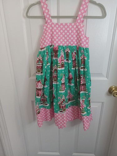 Girls Boutique Style Christmas Gingerbread Dress Size 5\6 Holiday Candy - Picture 14 of 21