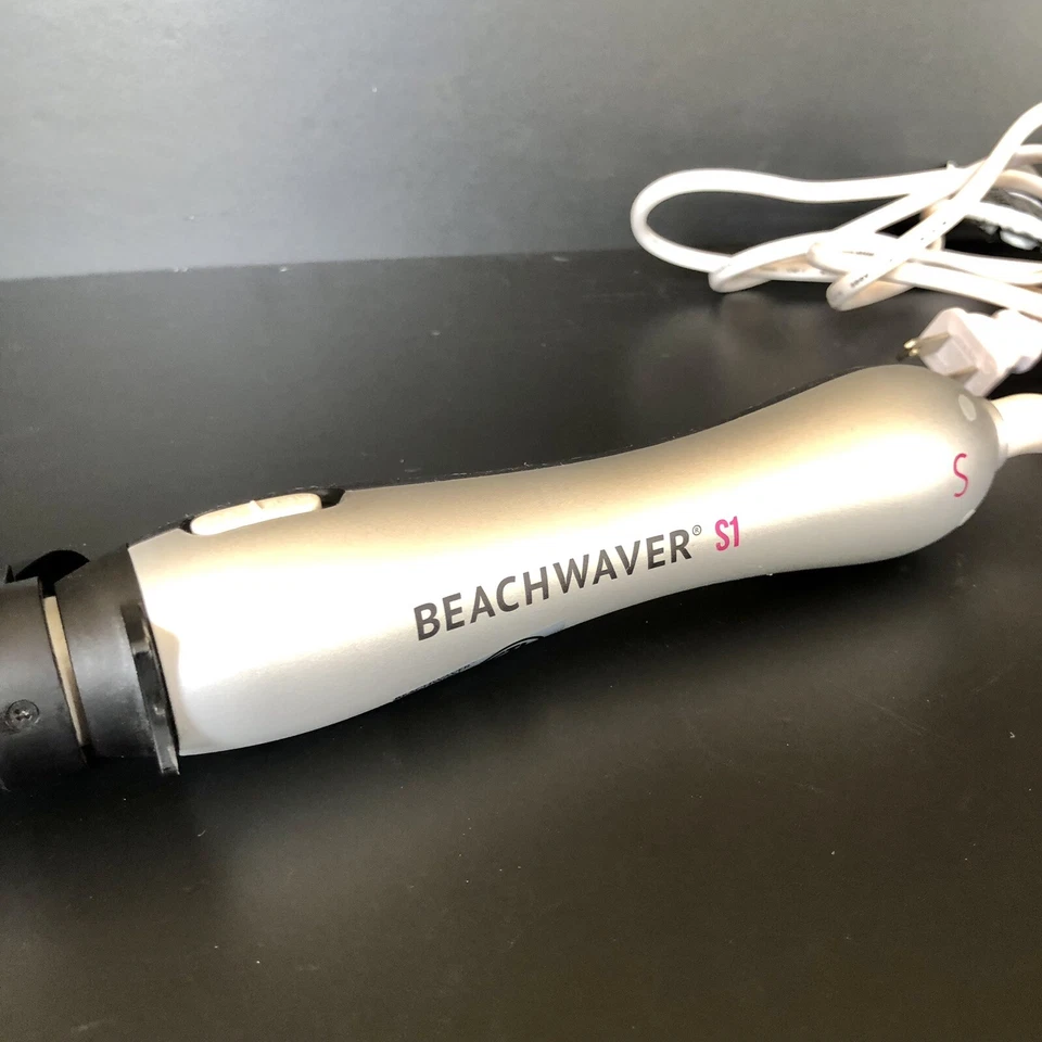 Beachwaver S1 Ceramic Dual Rotating Curling Iron Black & Silver Model BW1136S1 - Image 3 of 4