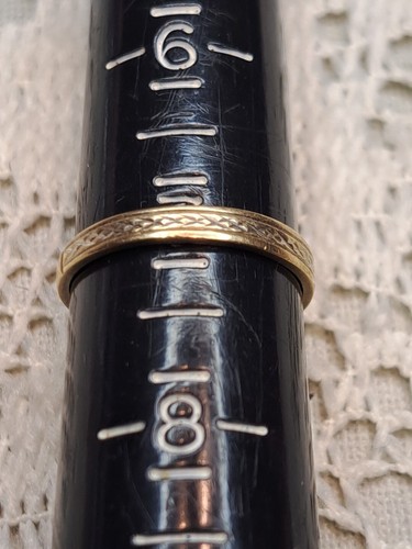 10 Karat Solid Yellow Gold Designer Wedding Ring Band - Size 7. 2MM - Picture 3 of 21