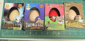 NEW-IN-Package-set-of-4-Growing-pet-eggs-Lizard-Alien-Tortoise-amp-Snake-Fun