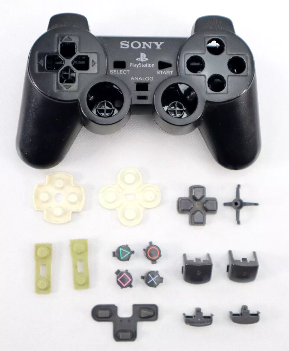 PS2 Playstation 2 Replacement Kit With All Buttons Case Condutive Pads Triggers