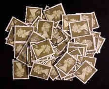 100 GB used machin definitive postage stamps: 19p face value