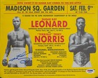 Sugar Ray Leonard original poster Madison Square garden signed PSA DNA autograph