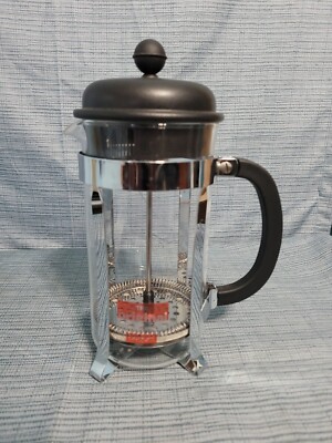 BODUM FRENCH PRESS COFFEE MAKER 4 CUP / 32 OZ CHROME GLASS
