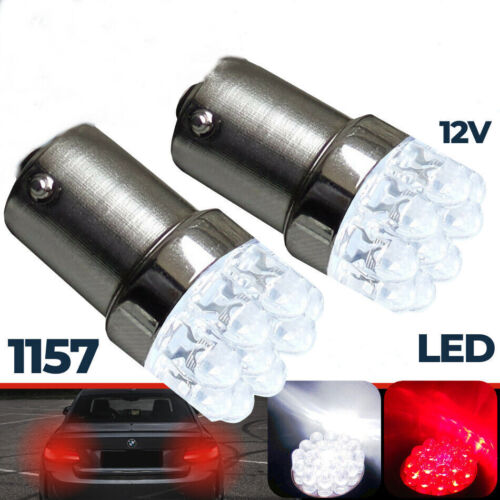 LED Brake Light Bulbs Car Stop Tail Light Bulbs 12v 1157 Red White - Picture 1 of 14