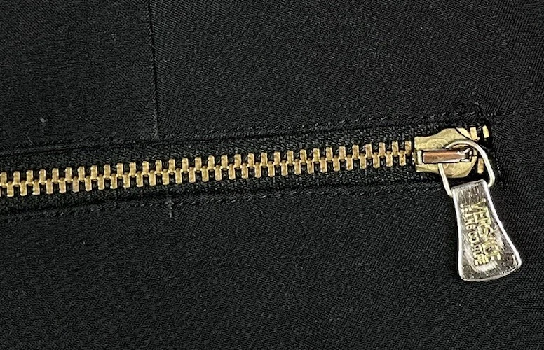 VERSACE Jeans Couture ITTIERRE SPA Nero Vestito Pantalone Vintage anni 90 Italia 36x28 1 2