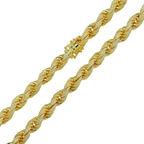 925 Sterling Silver Gold Plated CZ 