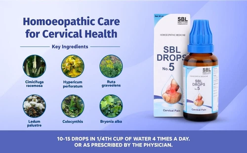 SBL Drops No.5 for Cervical Pain, Neck Stiffness, Vertigo Relief 30ml x 3 - Picture 5 of 8
