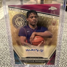 Marketplace image: 2023-24 Topps Chrome Marcus Sasser Certified Rookie Auto SUPERFRACTOR 1/1