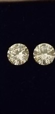 .925 Sterling Silver Round Clear 8mm Cubic Zirconia Stud Earrings New w/gift box