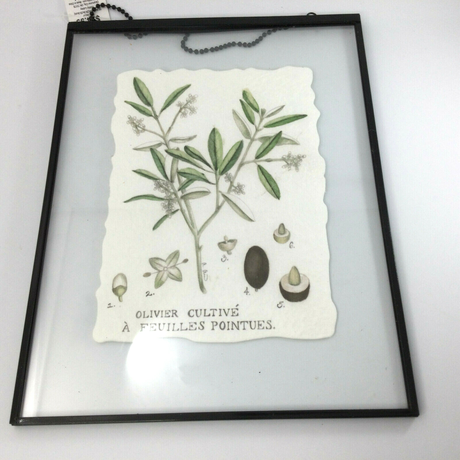 Glass Picture Wall Decor Olive Branch 10