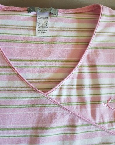 Domyos Ladies Sleeveless 92% Cotton Multi Striped Top Size XXL 16/18 - Picture 8 of 8