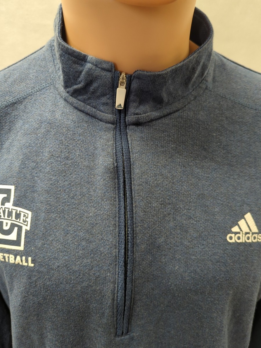La Salle Explorers Basketball Adidas 1/4 Zip Pullover Jacket M