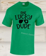 ONE LUCKY DUDE T Shirt Unisex Funny Tee Shirt S-2XL ST. PATRICK'S DAY