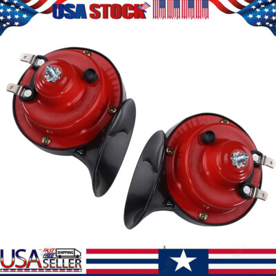 2PCS 12V 300DB Super Horn Snail Waterproof  Horn For Motorcycle Truck SUV Boat