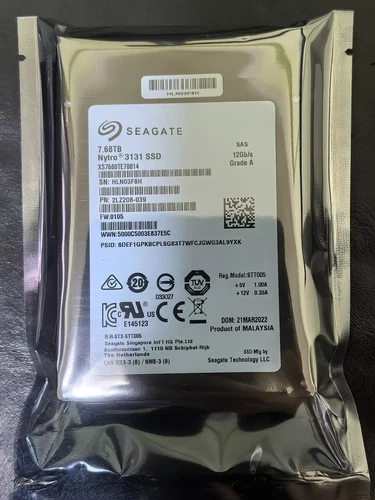 NEW Seagate 7.68TB SAS 12G 2.5'' 512e SSD Replace Samsung PM1643A MZ-1LT7T6B