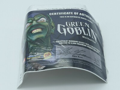 Marvel Alex Ross Green Goblin Head Mini-Bust 2006 Limited Edition