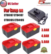 3Ah/5Ah Battery For  Snap On 18V CTB6187 CTB4187 CTB6185 CTB4185 CTC620 