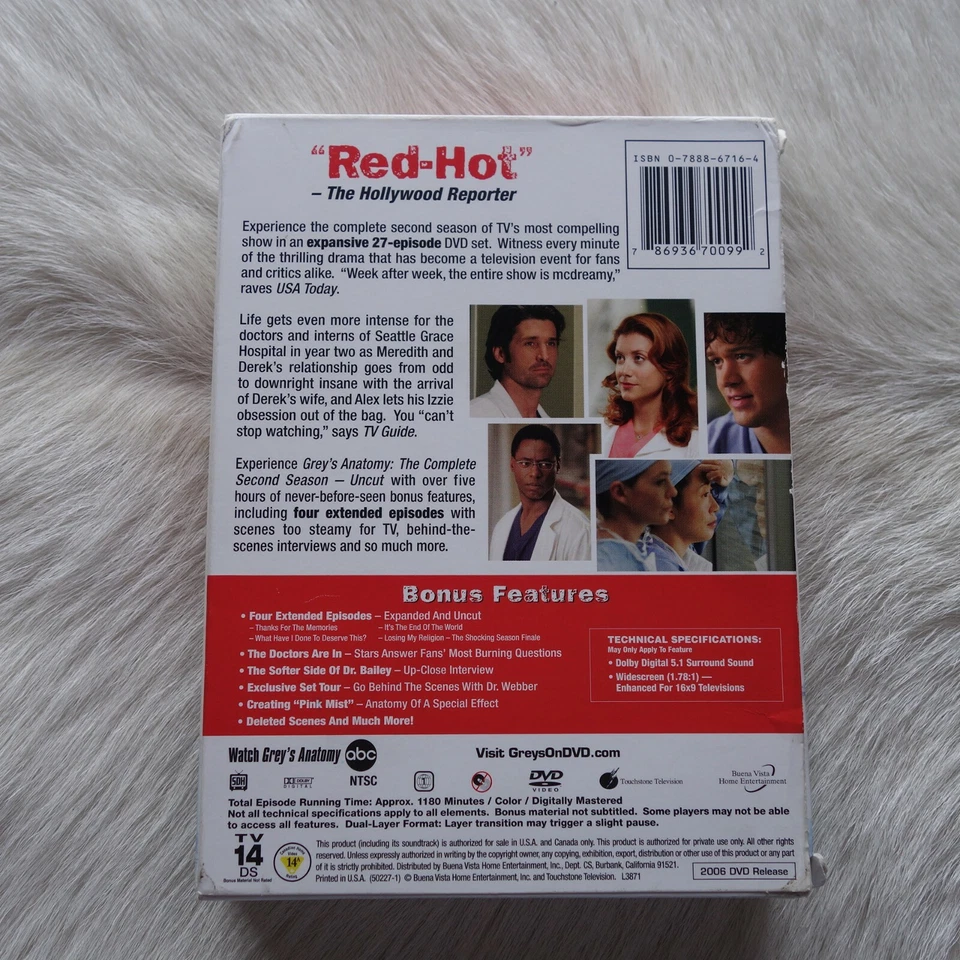 GREYS ANATOMY SEASON 2 UNCUT Greys Anatomy Tv Show Greys Anatomy Second Season - Image 2 of 4